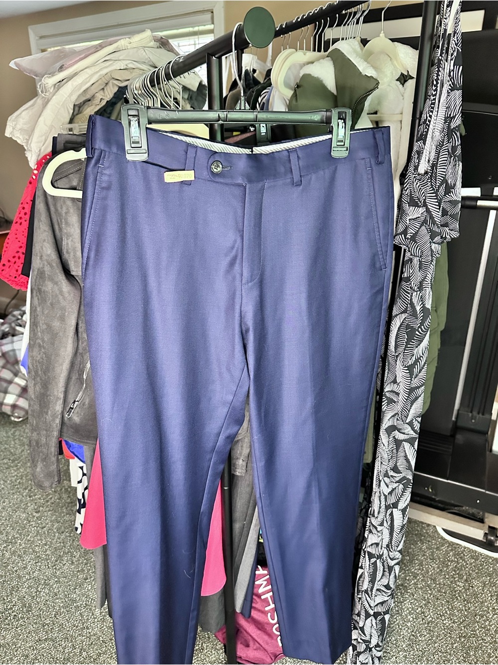 Suitsupply Slim Navy Dress Trousers